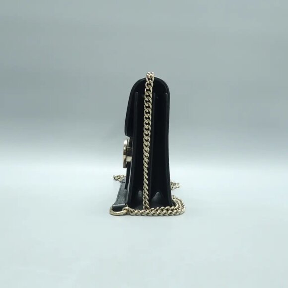 Gucci Interlocking Black Leather Shoulder Bag 823-022425 - Picture 3 of 12